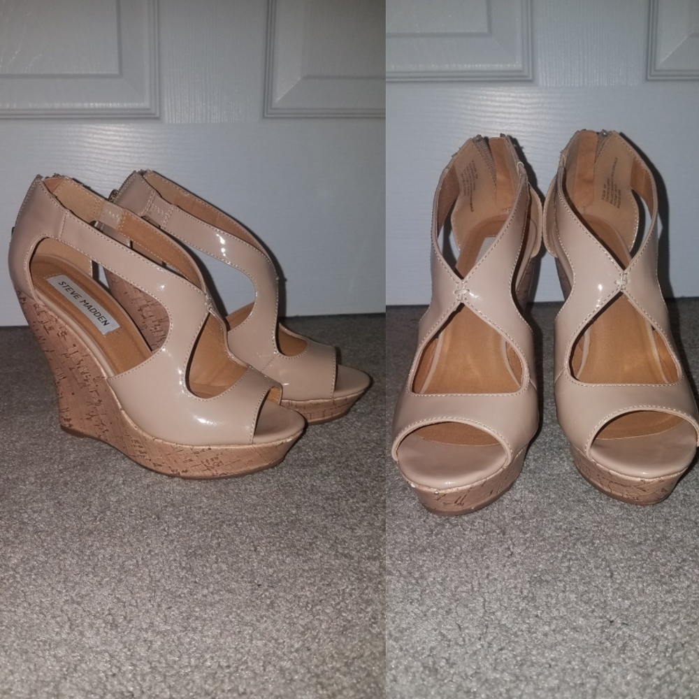 Steve Madden cork wedges